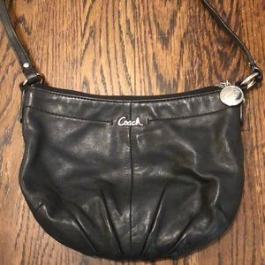 Coach Black Leather Cross Body Purse